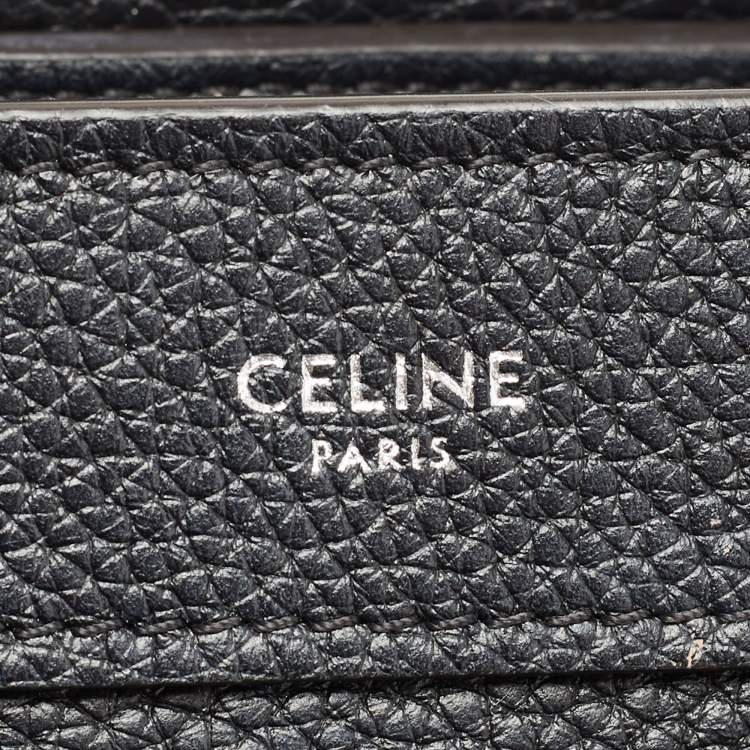 Pre Owned Céline Black Leather Nano Luggage Tote
