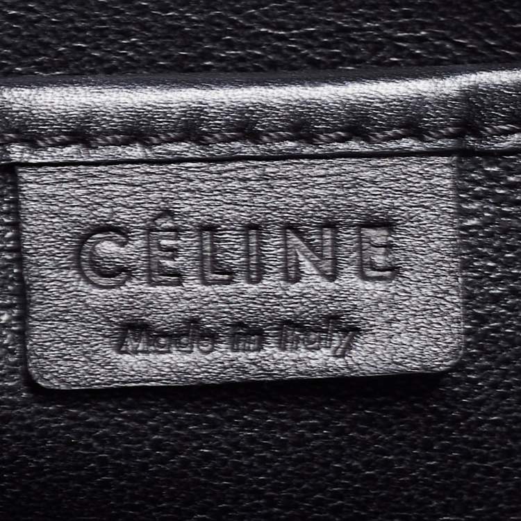 Pre Owned Celine Tri Color Leather and Suede Nano Luggage Tote