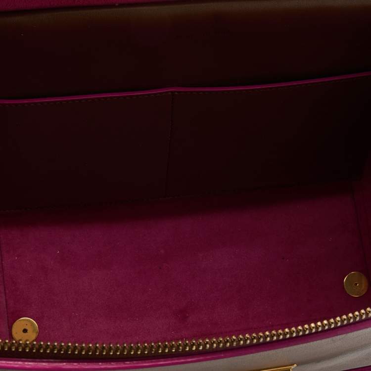 Pre Owned Celine Brown Leather Mini Belt Top Handle Bag