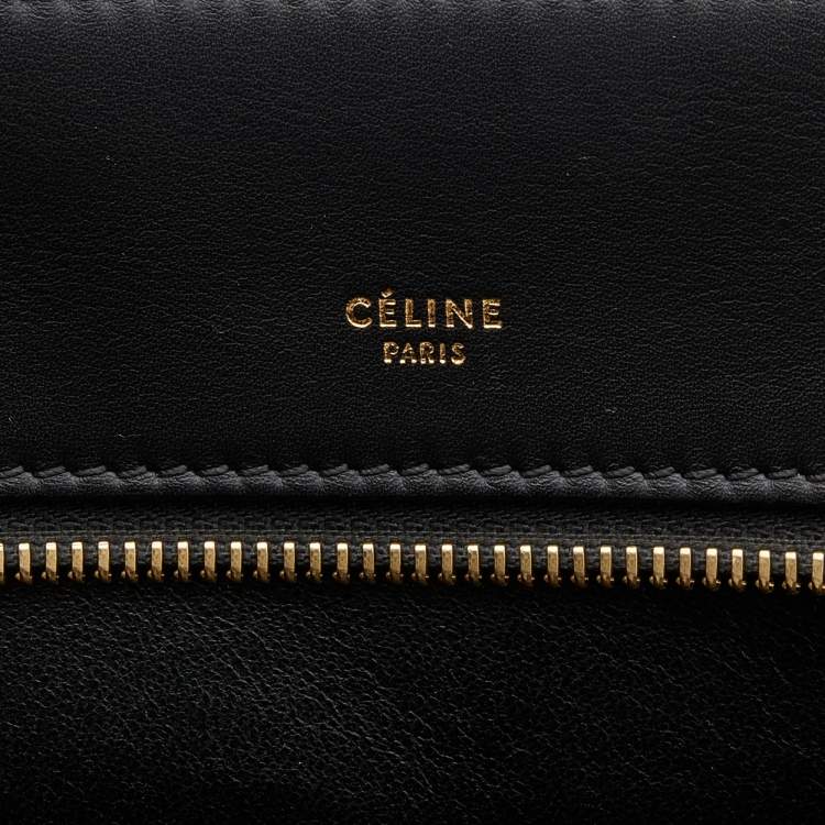 Pre Owned Celine Multicolor Leather and Python Large Edge Top Handle Bag