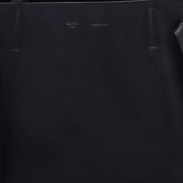 Pre Owned Celine Black Leather Medium Cabas Phantom Tote