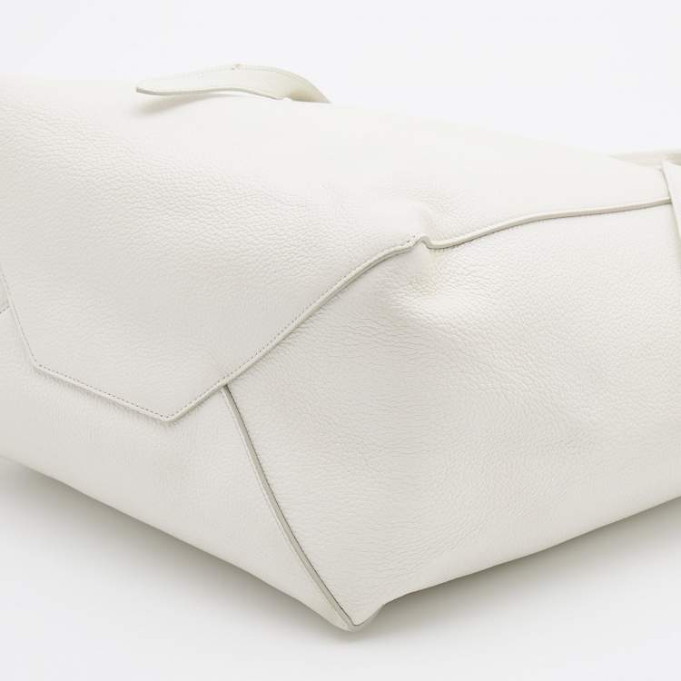 Pre Owned Celine White Leather Small Cabas Phantom Tote