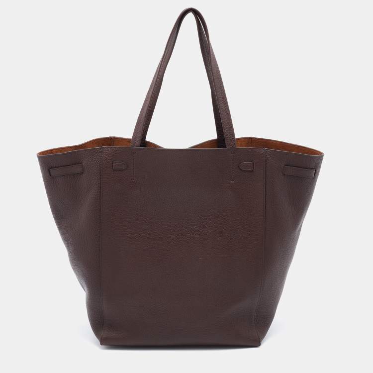 Pre Owned Celine Brown Leather Medium Cabas Phantom Tote