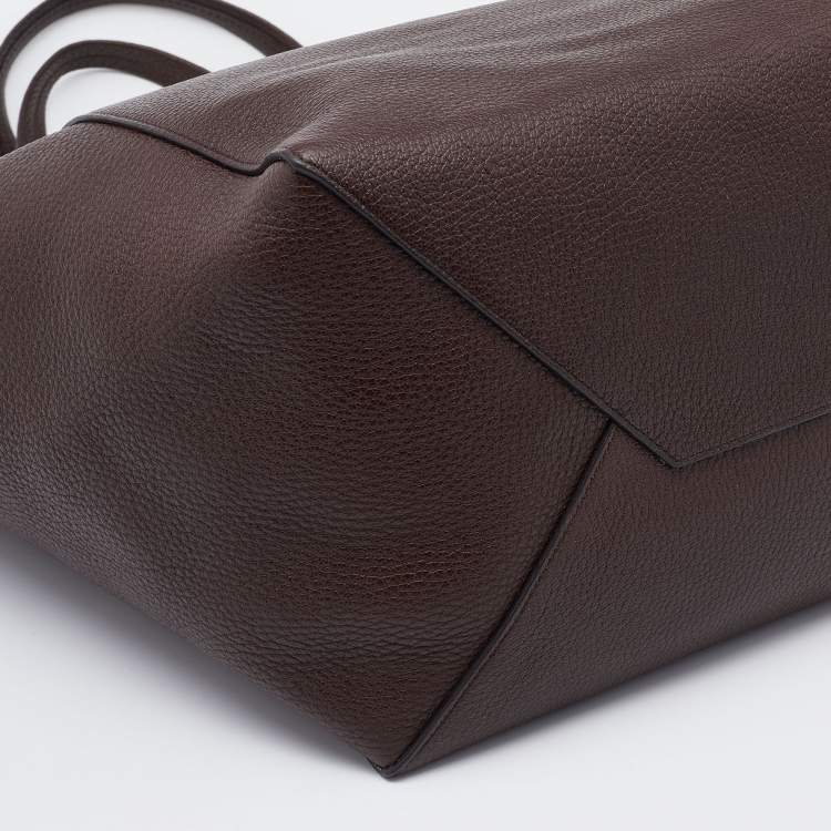 Pre Owned Celine Brown Leather Medium Cabas Phantom Tote