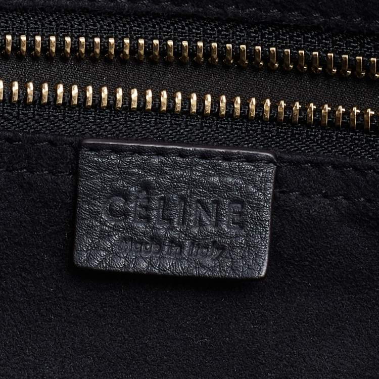 Pre Owned Céline Grey Leather Mini Luggage Tote