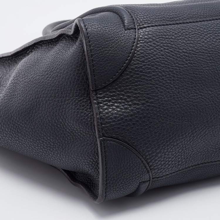 Pre Owned Céline Grey Leather Mini Luggage Tote