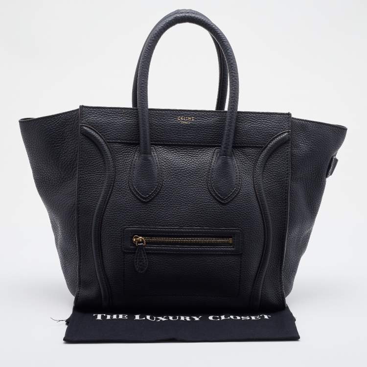 Pre Owned Céline Grey Leather Mini Luggage Tote