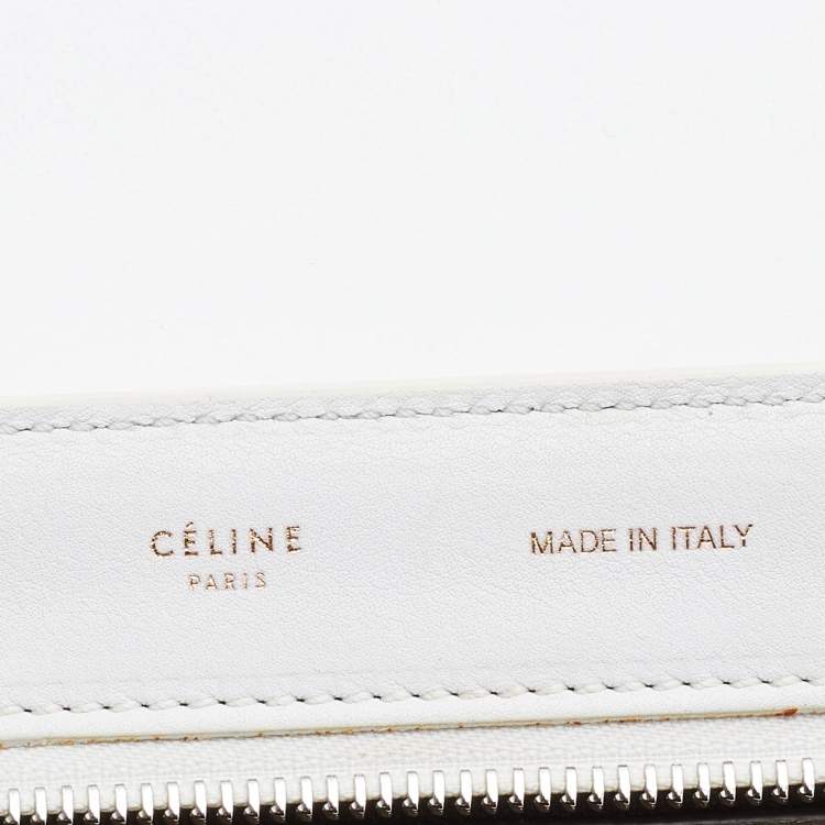 Pre Owned Celine Multicolor Leather and Suede Large Trapeze Top Handle Bag
