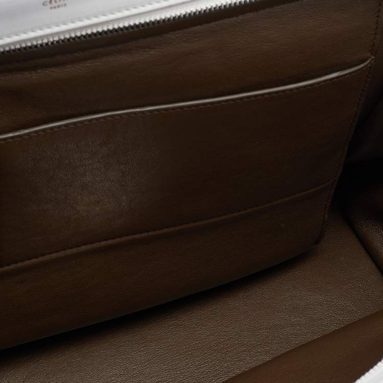 Pre Owned Celine Multicolor Leather and Suede Large Trapeze Top Handle Bag