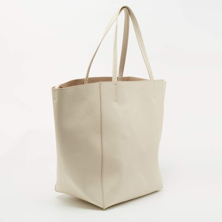 Pre Owned Céline Off White Leather Medium Cabas Phantom Tote