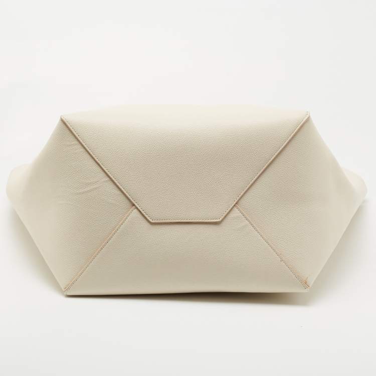 Pre Owned Céline Off White Leather Medium Cabas Phantom Tote