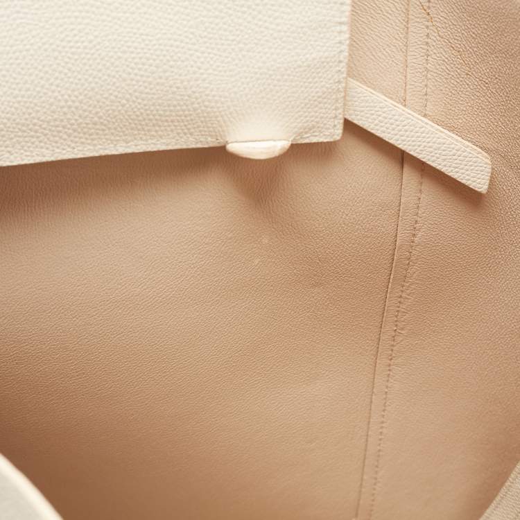 Pre Owned Céline Off White Leather Medium Cabas Phantom Tote