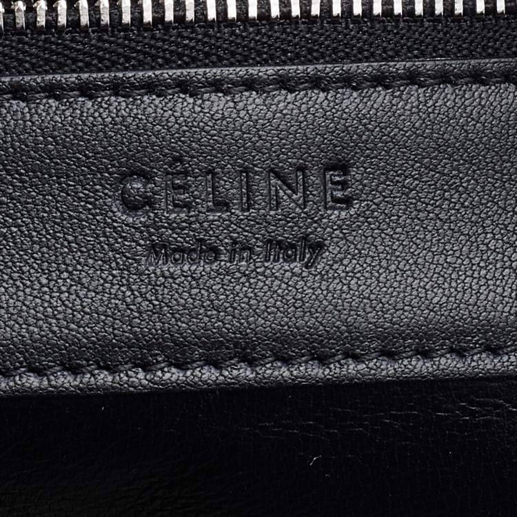 Pre Owned Celine Off White Leather Horizontal ZIpper Cabas Tote