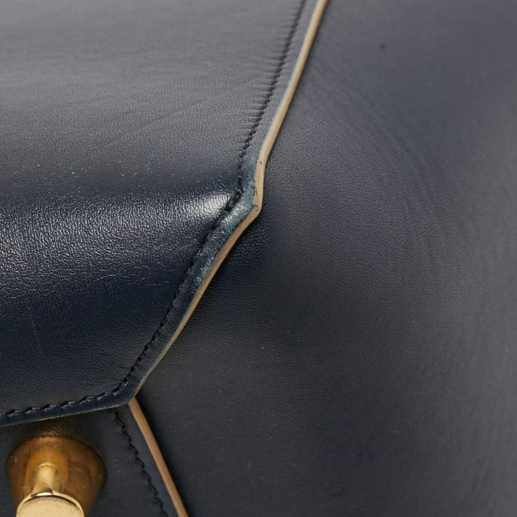 Pre Owned Celine Blue Leather Mini Belt Top Handle Bag