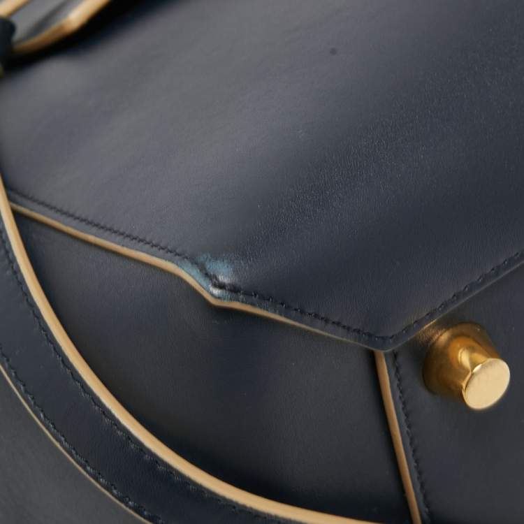 Pre Owned Celine Blue Leather Mini Belt Top Handle Bag