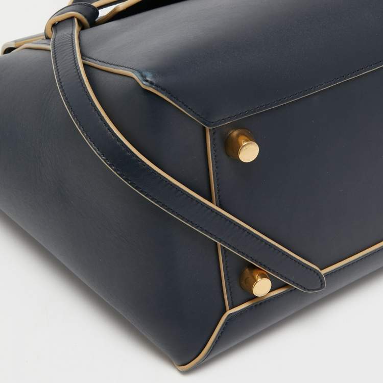 Pre Owned Celine Blue Leather Mini Belt Top Handle Bag