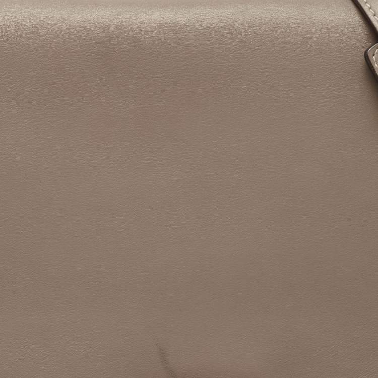Pre Owned Celine Beige Leather Small Trapeze Top Handle Bag