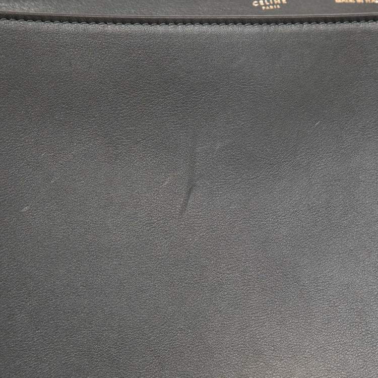 Pre Owned Celine Multicolor Suede and Leather Medium Trapeze Top Handle Bag