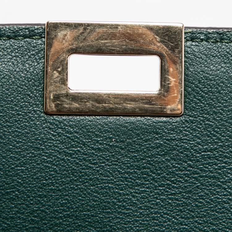 Pre Owned Celine Multicolor Suede and Leather Medium Trapeze Top Handle Bag