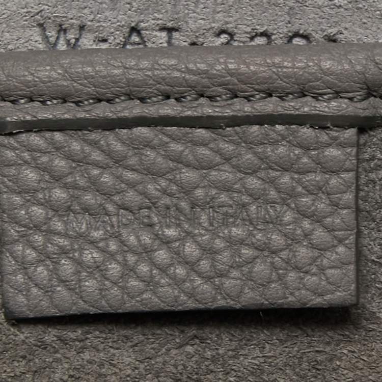 Pre Owned Celine Grey Leather Nano Luggage Tote