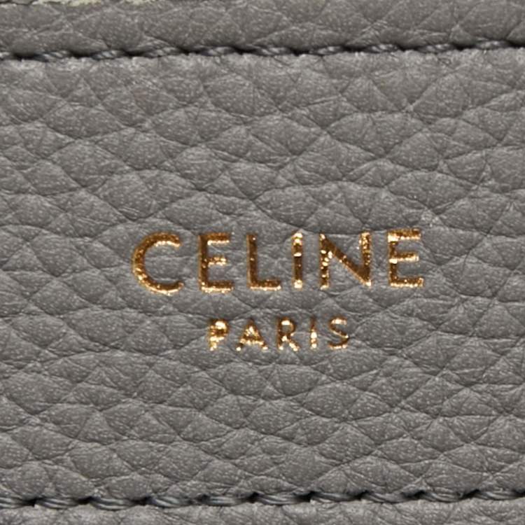 Pre Owned Celine Grey Leather Nano Luggage Tote