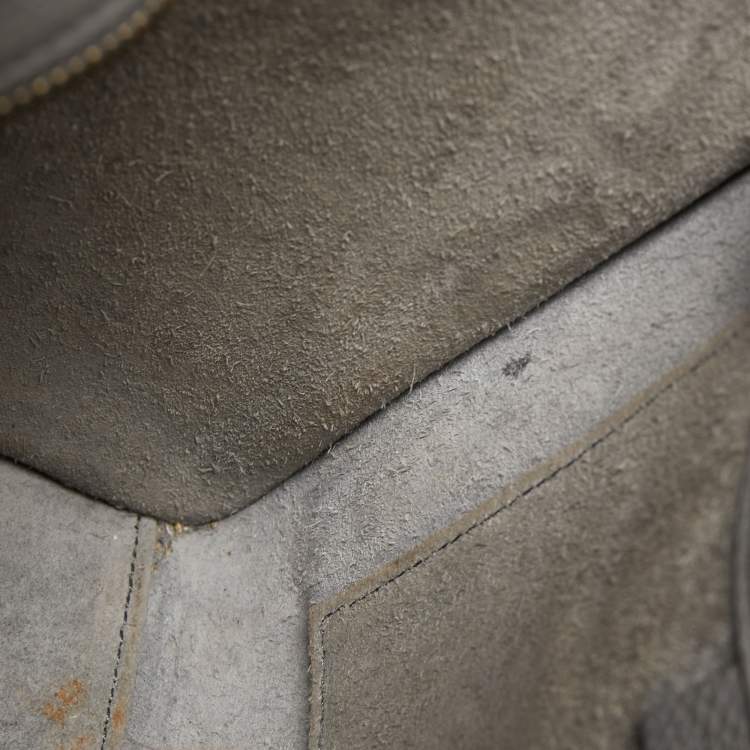 Pre Owned Celine Grey Leather Nano Luggage Tote