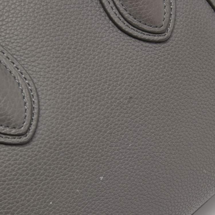 Pre Owned Celine Grey Leather Nano Luggage Tote
