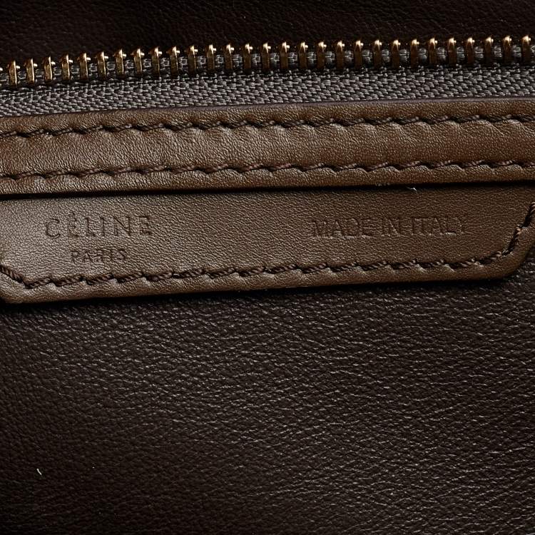 Pre Owned Celine Tricolour Leather Mini Luggage Tote