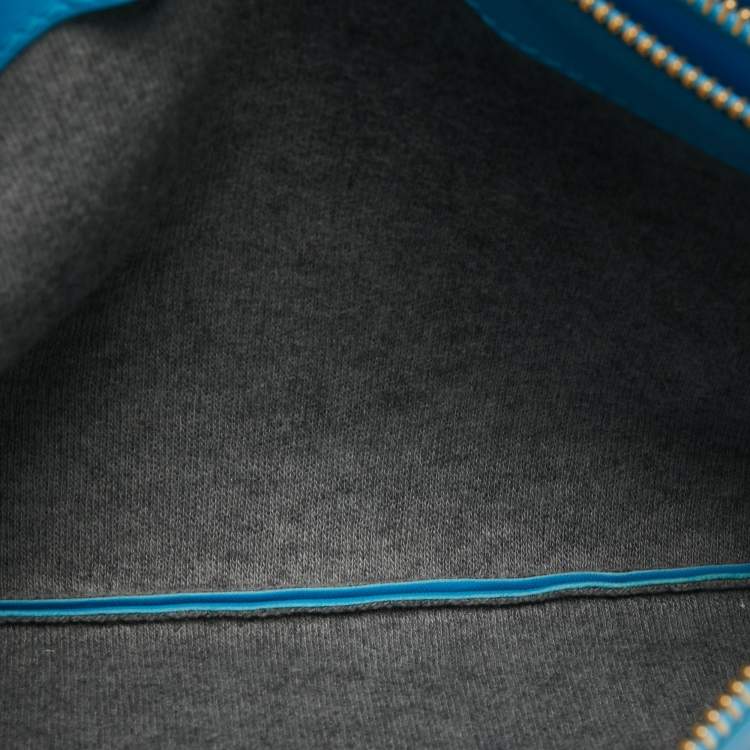 Pre Owned Celine Light Blue Leather Trio Crossbody Bag