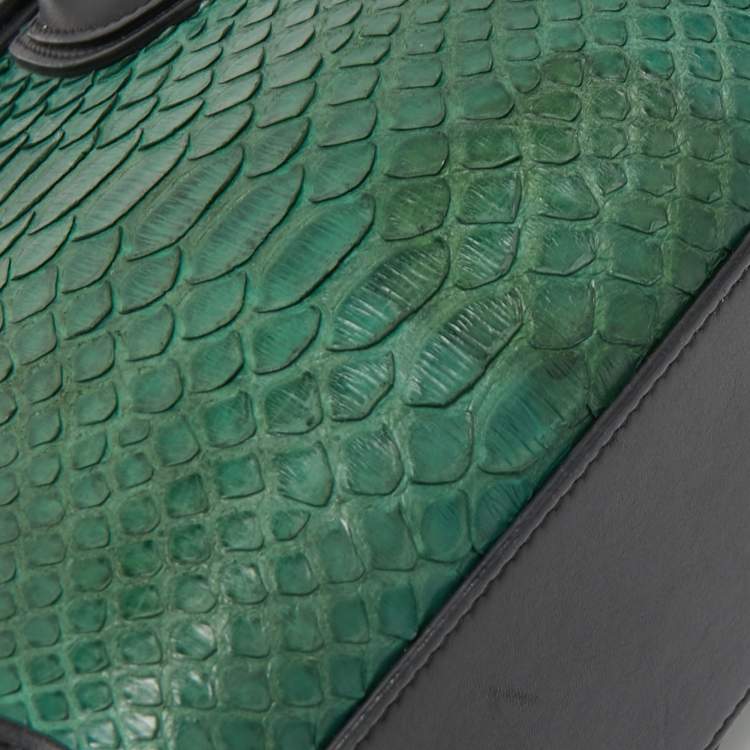 Pre Owned Céline Tri Color Leather and Python Nano Luggage Tote