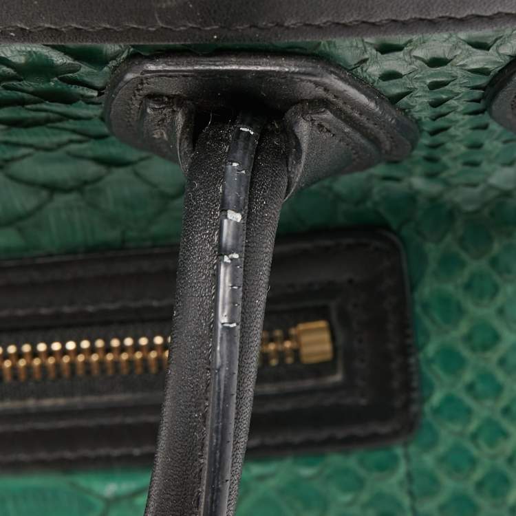 Pre Owned Céline Tri Color Leather and Python Nano Luggage Tote