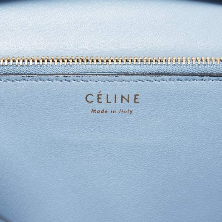 Pre Owned Celine Blue Python Medium Classic Box Bag