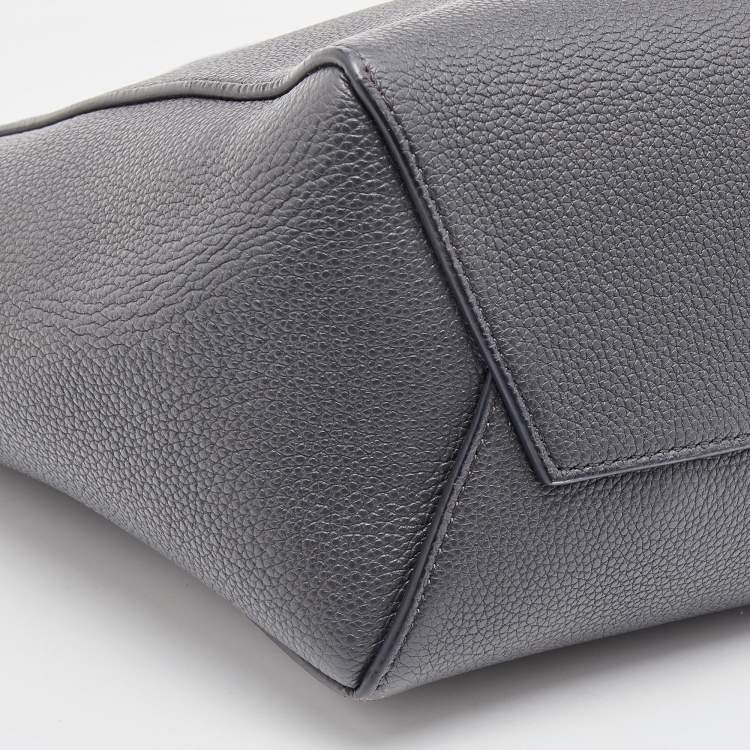 Pre Owned Celine Dark Grey Leather Small Sangle Shoulder Bag