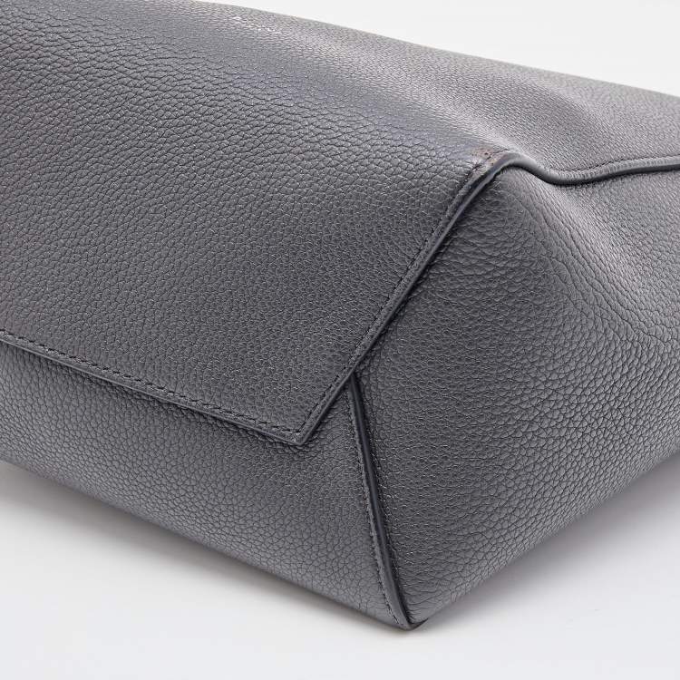 Pre Owned Celine Dark Grey Leather Small Sangle Shoulder Bag