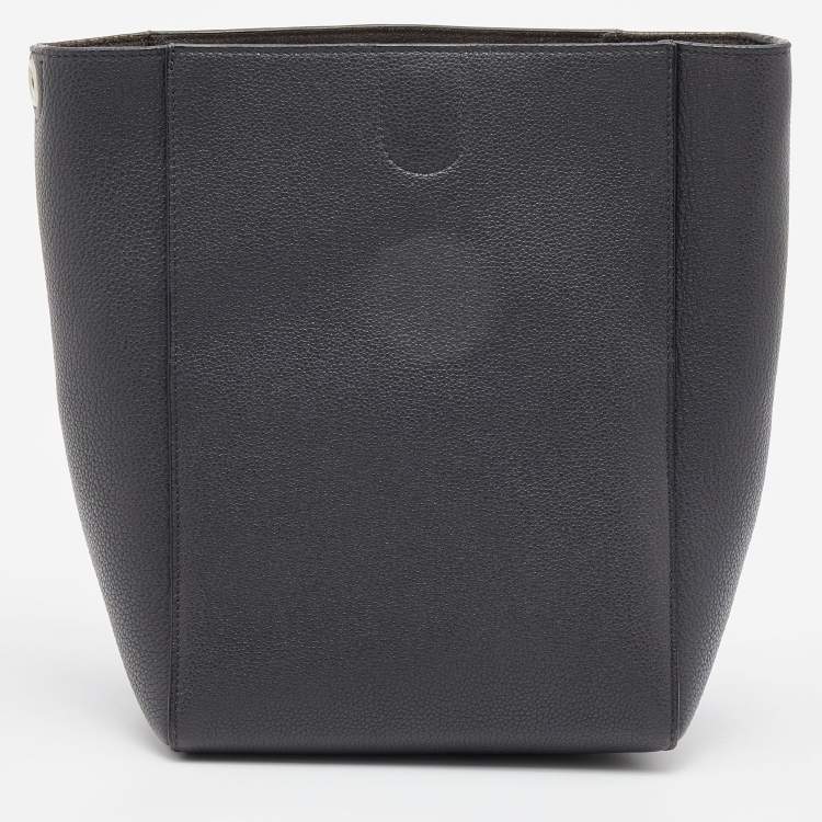 Pre Owned Celine Dark Grey Leather Small Sangle Shoulder Bag