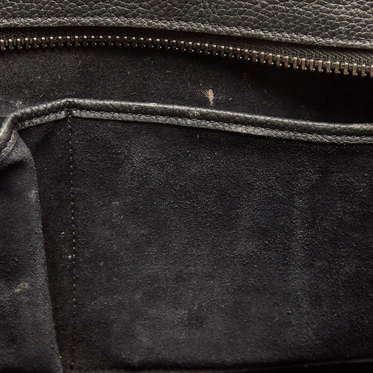 Pre Owned Celine Black Leather Mini Luggage Tote