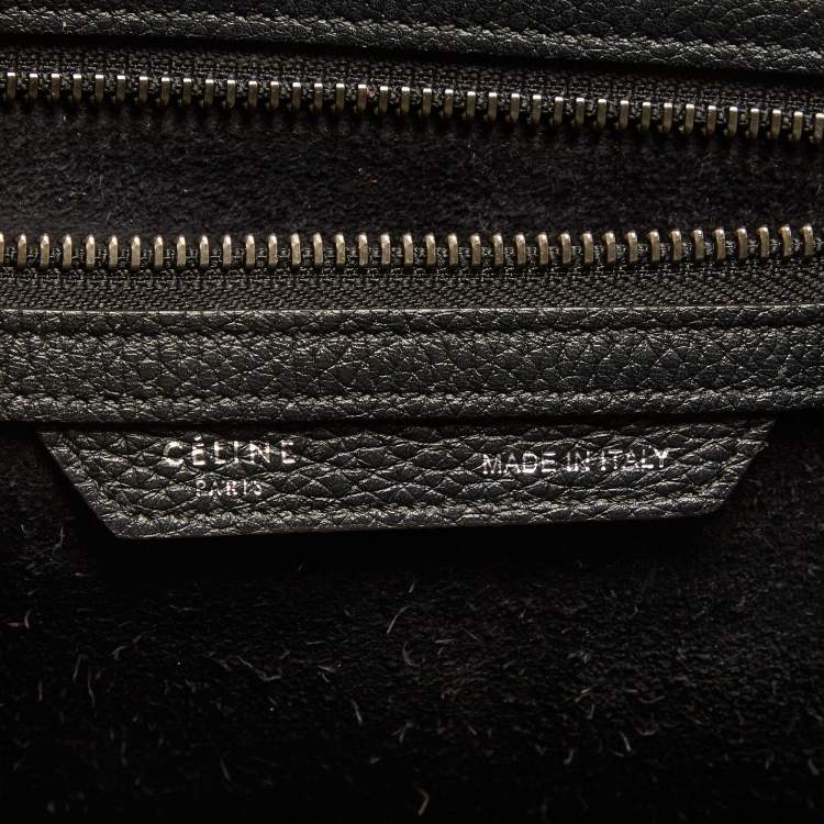 Pre Owned Celine Black Leather Mini Luggage Tote