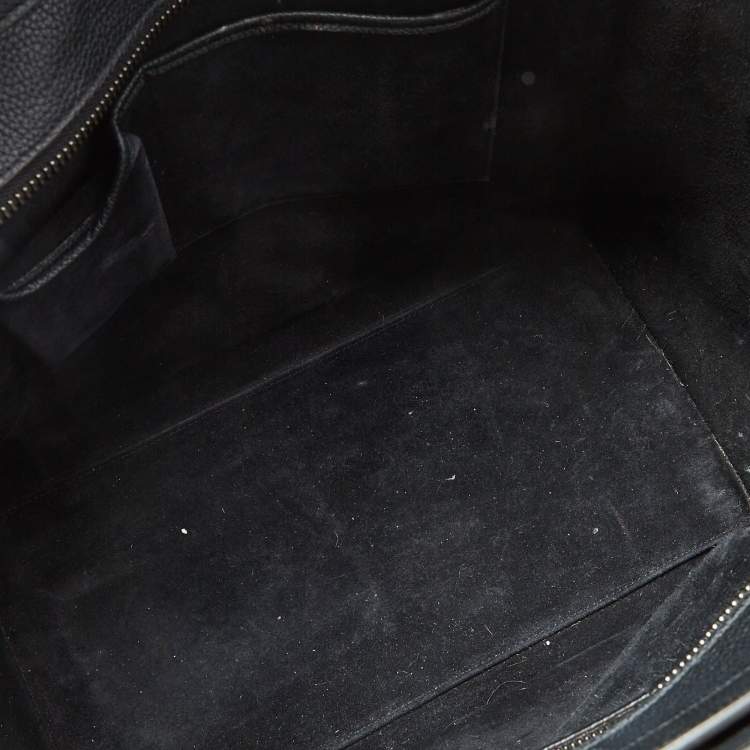 Pre Owned Celine Black Leather Mini Luggage Tote
