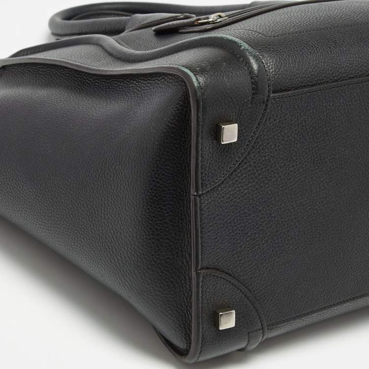 Pre Owned Celine Black Leather Mini Luggage Tote