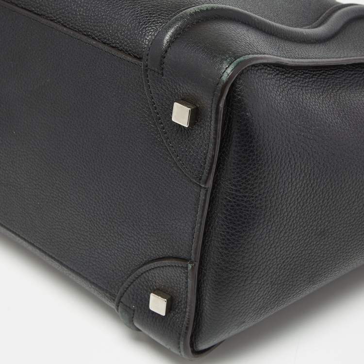 Pre Owned Celine Black Leather Mini Luggage Tote