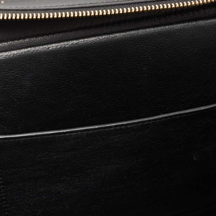Pre Owned Celine Tricolor Leather and Suede Medium Trapeze Top Handle Bag