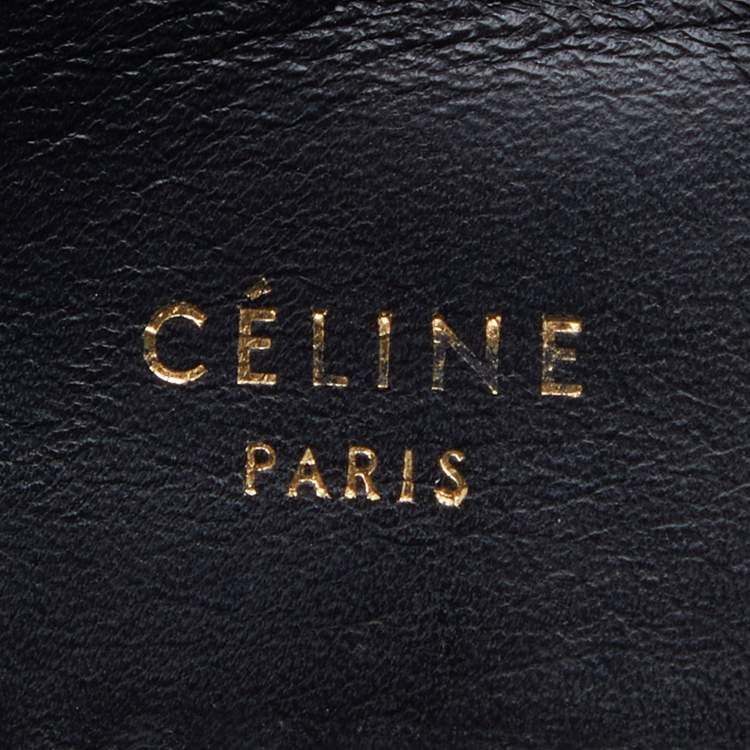 Pre Owned Celine Multicolor Python, Leather & Suede Medium Trapeze Top Handle Bag