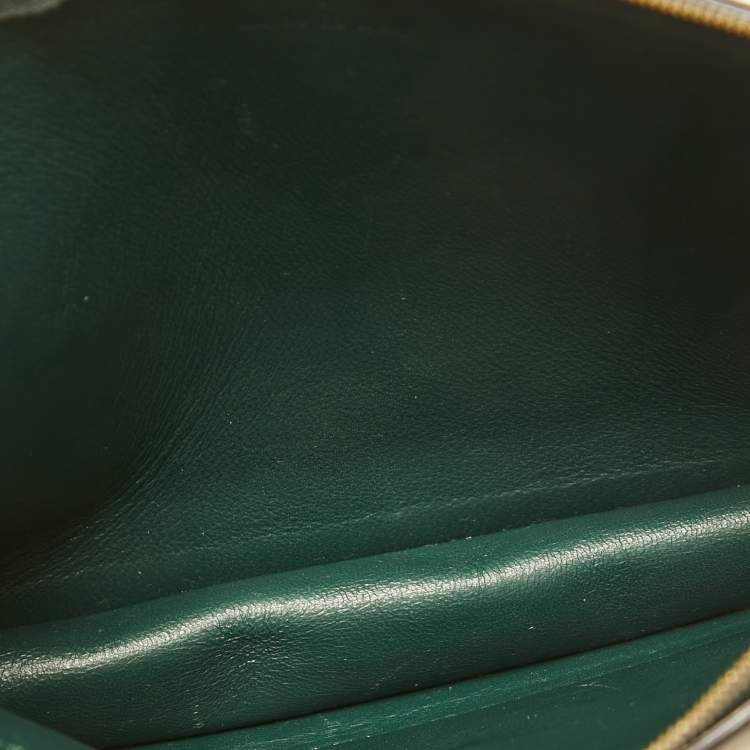 Pre Owned Celine Tri Color Leather and Python Medium Pocket Chain Clutch