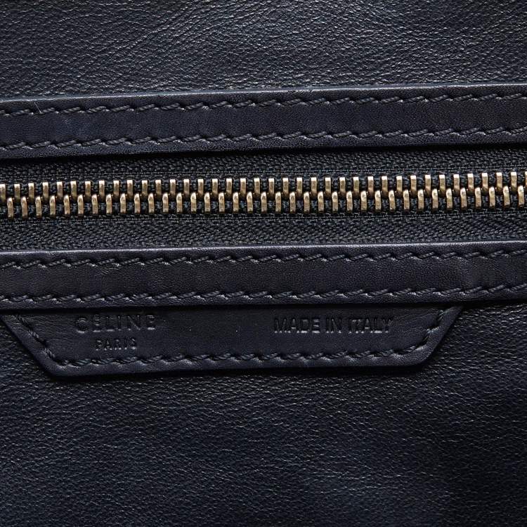 Pre Owned Celine Black Python Leather Mini Luggage Tote