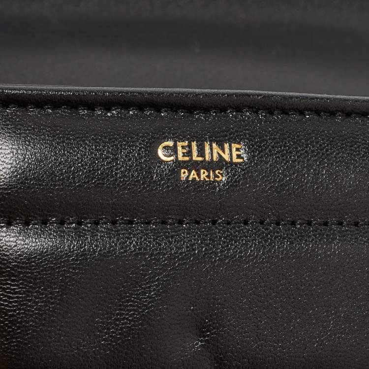 مملوكة مسبقًا Celine Black Quilted Leather Chain Shoulder Bag
