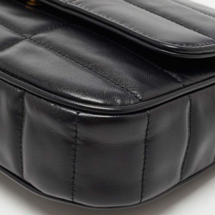 مملوكة مسبقًا Celine Black Quilted Leather Chain Shoulder Bag