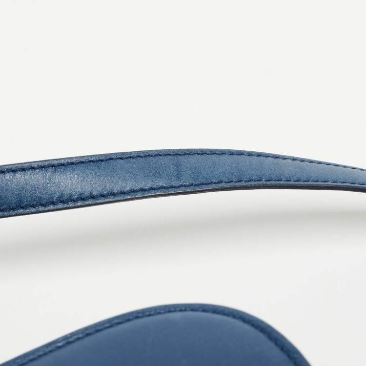 Pre Owned Celine Blue Leather Medium Classic Box Shoulder Bag