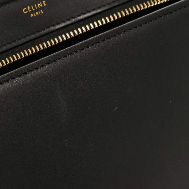 Pre Owned Celine Tri Color Leather and Nubuck Small Trapeze Top Handle Bag