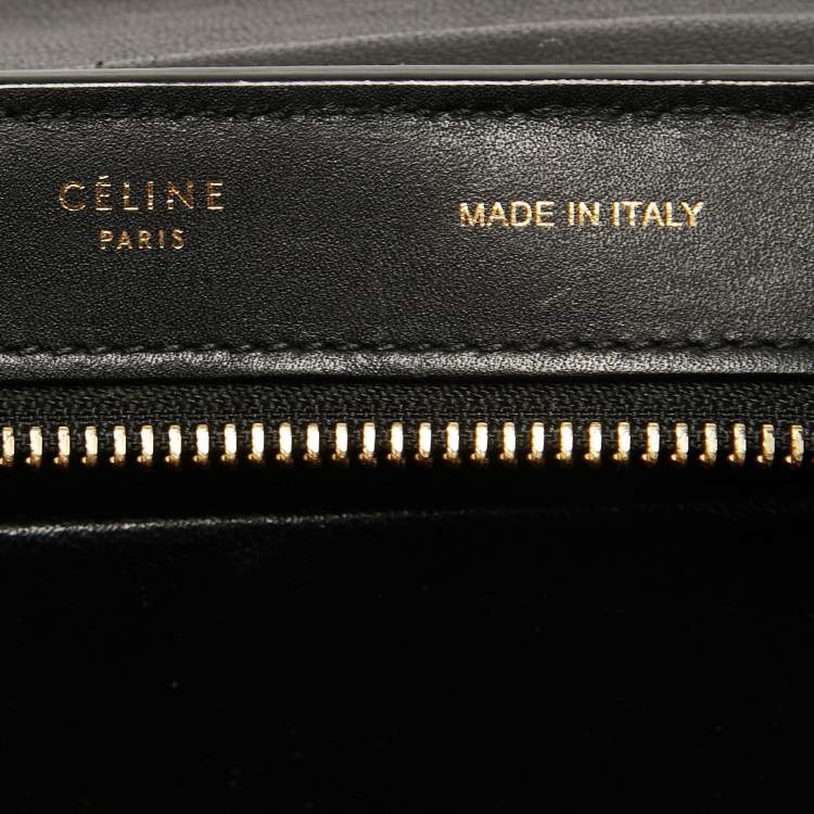 Pre Owned Celine Tri Color Leather and Nubuck Small Trapeze Top Handle Bag