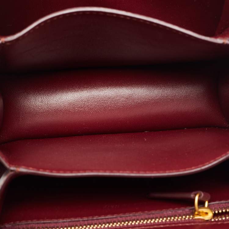 Pre Owned Celine Red Leather Small Classic Box Flap Bag